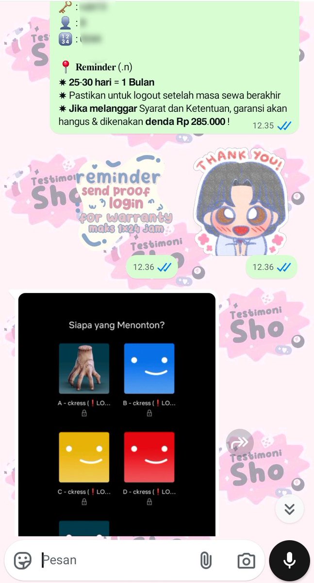 honeyxobutter's tweet photo. 📂 netflix sharing 1 bulan 1p1u https://t.co/YhoMzrepqy