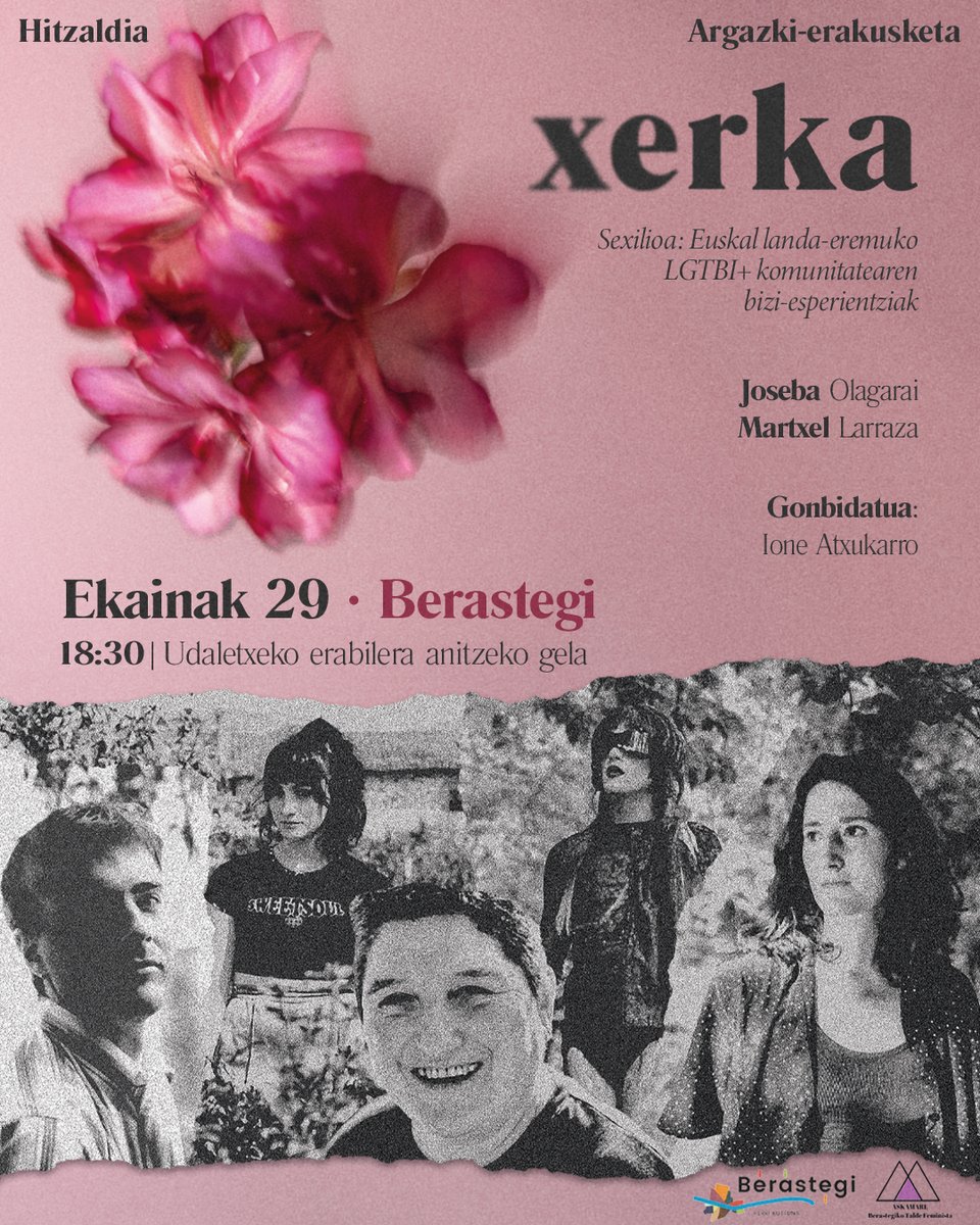 XERKA. 
Sexilioa: Euskal landa-eremuko LGTBI+ komunitatearen bizi-esperientziak. Joseba Olagarai eta Martxel Larrazaren eskutik.

Argazki erakusketa:
Ekainak 23tik 27ra: goizez 10:00-14:00
Ekainak 23 eta 27: arratsaldez 18:00-20:00

Hitzaldia:
Ekainak 29, 18:30