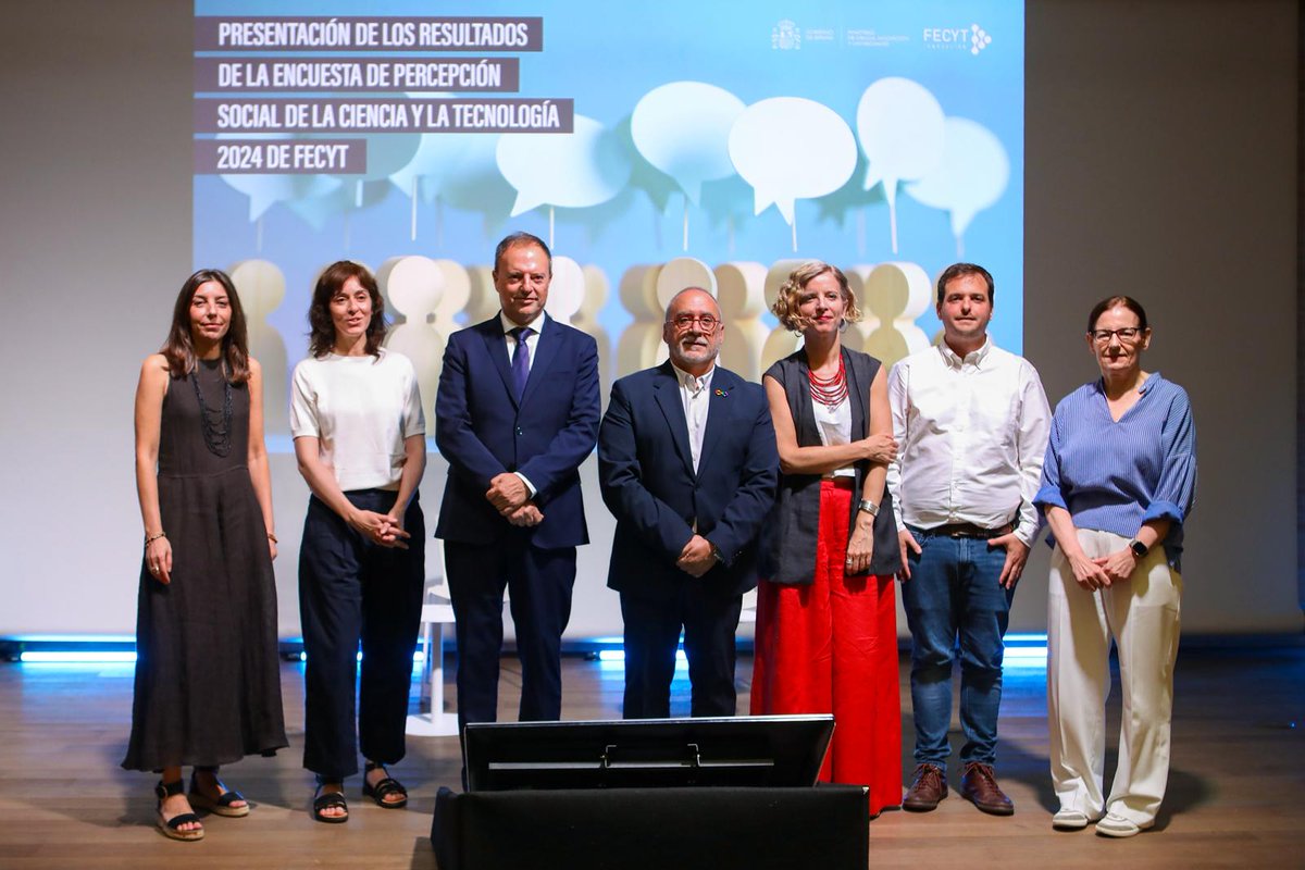 👥💭 La ciudadanía española confía en la ciencia, pero quiere que esté más cerca de la gente.

📊🔬 Estos son los resultados de la Encuesta de Percepción Social de la Ciencia y la Tecnología 2024 de #FECYT.

📝 fecyt.es/actualidad/la-…