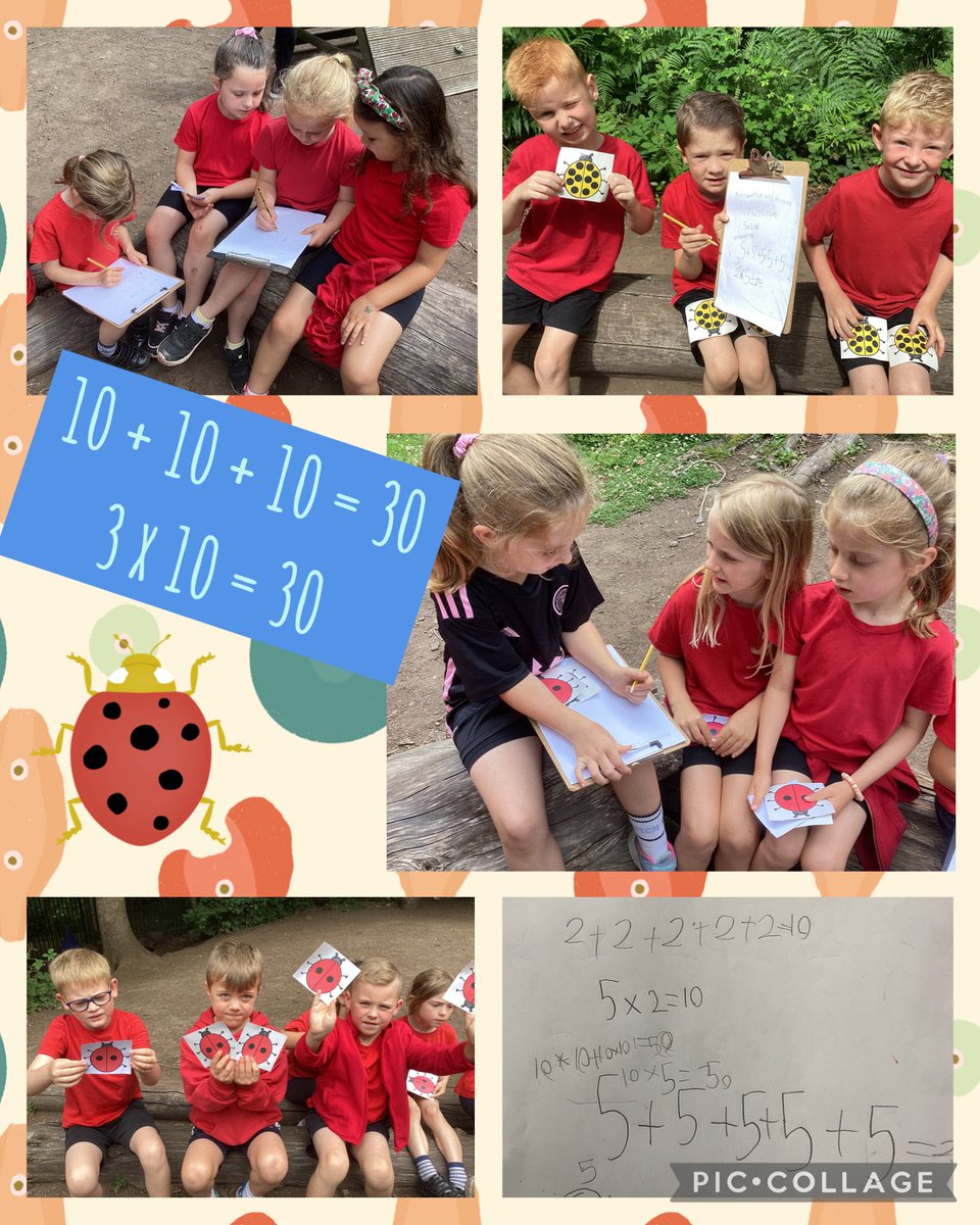 PPSMrsRose's tweet photo. We’ve had lots of fun in the forest today searching for ladybirds! We found ladybirds of the same colour and counted their spots by counting in 2s, 5s and 10s. https://t.co/zhe2Tw7hpu