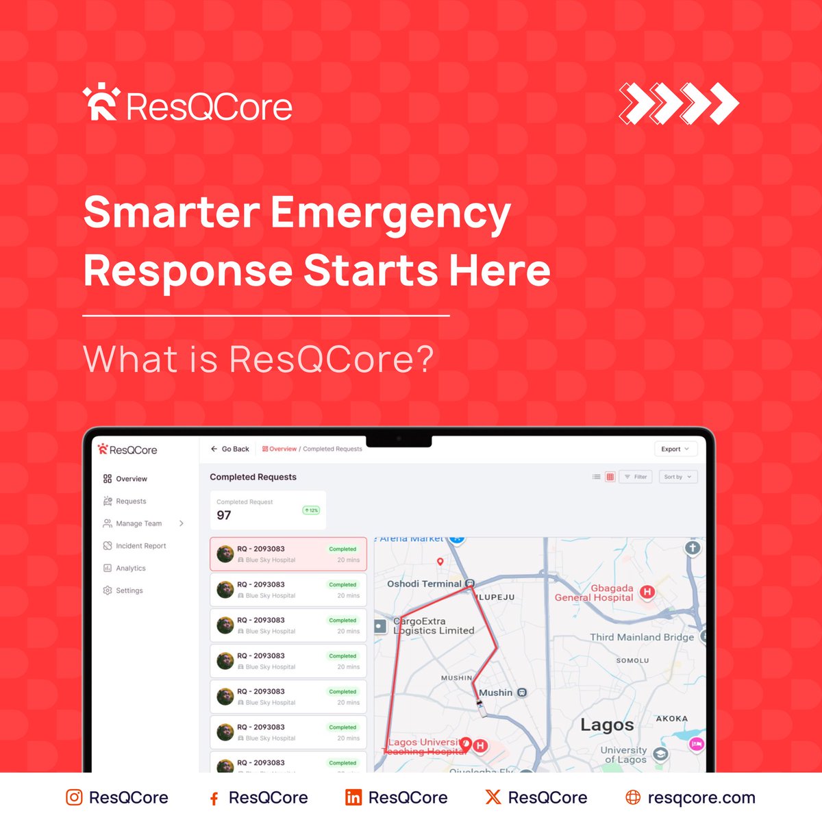 ResQCore's tweet photo. Who do you call during a medical emergency?

Remember, the clock is ticking ...

At ResQCore, we’re building a platform that provides you with a faster, smarter, and reliable help during an emergency.

See what you can do with ResQCore 👇 https://t.co/Gl8r0m5q9Z