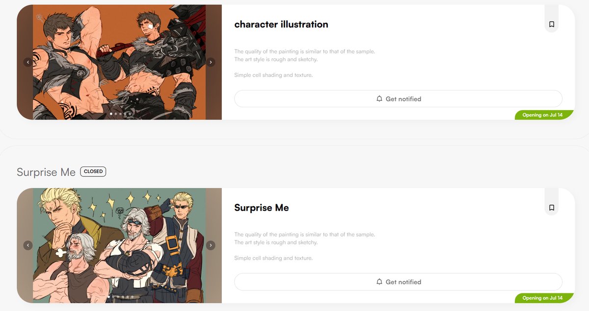 I'm planning to open commissions.
It starts on July 14th! There are two types. 
Check out my VGen page for more information. 😊
vgen.co/Doong_24