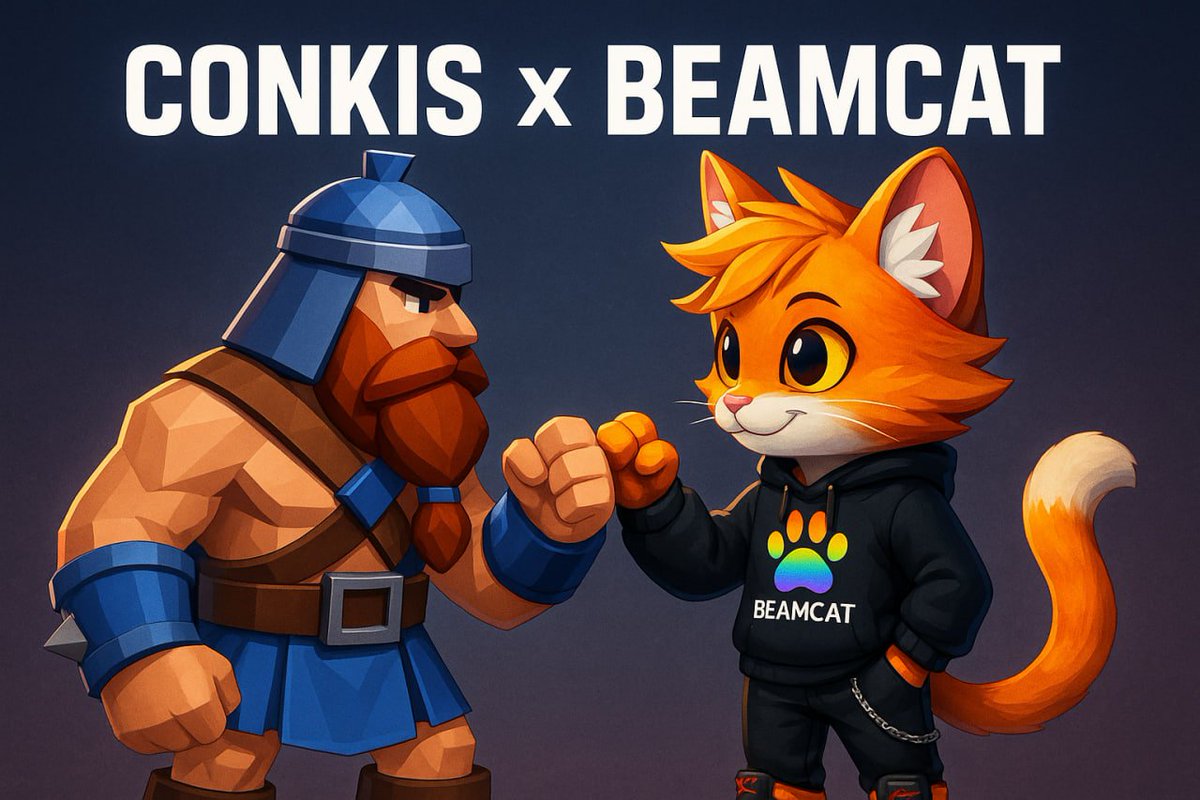 🚨 Conkis × Beamcat is here
The most strategic on-chain battler just shook paws with Beam’s first meme. Tactics meets culture. Let’s jump in.