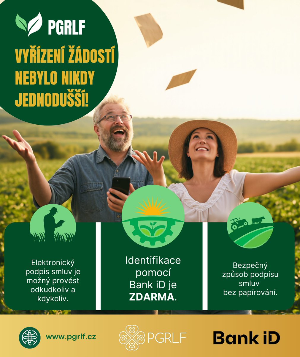 PGRLF, a.s. (@pgrlf_cr) on Twitter photo 🖊️💻 Vyřízení žádosti u <a href="/PGRLF_CR/">PGRLF, a.s.</a> nikdy nebylo jednodušší!
Chceme vám ušetřit čas i starosti – nově můžete smlouvy podepisovat online.
✅ Bez front a bez pošty – pohodlně a odkudkoliv
✅ Zdarma a snadno přes Bank iD
✅ Rychle a bezpečně
Více informací na pgrlf.cz 🖊️💻 Vyřízení žádosti u <a href="/PGRLF_CR/">PGRLF, a.s.</a> nikdy nebylo jednodušší!
Chceme vám ušetřit čas i starosti – nově můžete smlouvy podepisovat online.
✅ Bez front a bez pošty – pohodlně a odkudkoliv
✅ Zdarma a snadno přes Bank iD
✅ Rychle a bezpečně
Více informací na pgrlf.cz