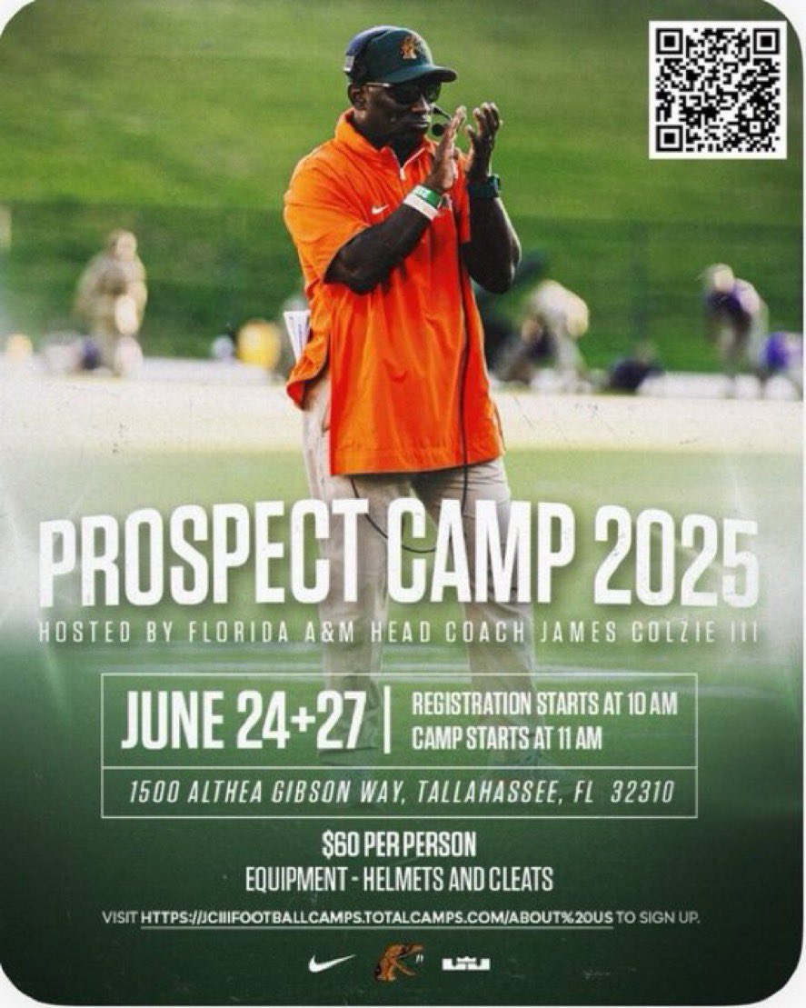Antonyo Davis (@antonyod2027) on Twitter photo Excited for the opportunity to compete <a href="/FAMU_FB/">Florida A&M Football 🏈</a> prospect camp this Friday. Thank you <a href="/CoachColzie/">James Colzie III</a> for the invite!
<a href="/FAMU_FB/">Florida A&M Football 🏈</a> <a href="/FAMU_FBRecruit/">FAMU Football Recruiting</a> <a href="/CoachColzie/">James Colzie III</a> Excited for the opportunity to compete <a href="/FAMU_FB/">Florida A&M Football 🏈</a> prospect camp this Friday. Thank you <a href="/CoachColzie/">James Colzie III</a> for the invite!
<a href="/FAMU_FB/">Florida A&M Football 🏈</a> <a href="/FAMU_FBRecruit/">FAMU Football Recruiting</a> <a href="/CoachColzie/">James Colzie III</a>