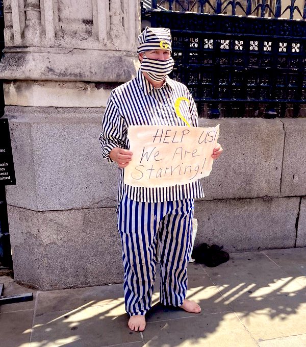 Heidi Bachram 🎗️ (@heidibachram) on Twitter photo This Holocaust cosplayer is outside Parliament right now causing distress to people who witness this insult to 6 million murdered Jews. It is antisemitic.
Can you do SOMETHING about this <a href="/metpoliceuk/">Metropolitan Police</a> This Holocaust cosplayer is outside Parliament right now causing distress to people who witness this insult to 6 million murdered Jews. It is antisemitic.
Can you do SOMETHING about this <a href="/metpoliceuk/">Metropolitan Police</a>