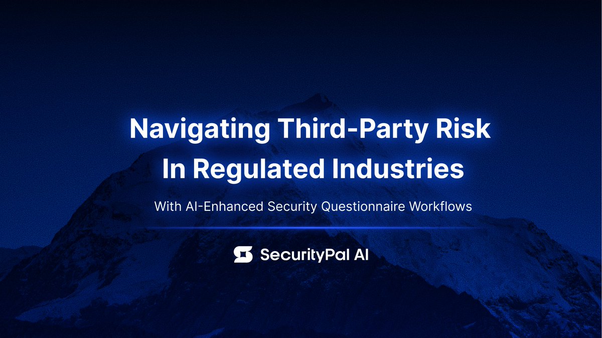 security_pal's tweet image. Regulated industry? 🚨 Third-party risks are surging!
Discover how AI-enhanced security questionnaires + human expertise are transforming TPRM. Boost speed, accuracy, and compliance to avoid breaches & fines. hubs.la/Q03twT3m0
#TPRM #RiskManagement