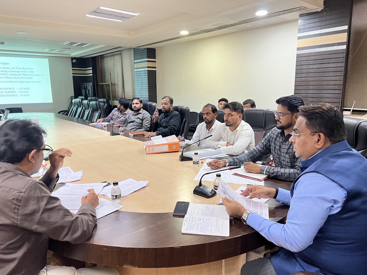 rais_shk's tweet photo. Had a joint review meeting on the 100 MLD project today with representatives from Patnawar, MGP, and other key stakeholders. Discussed progress, challenges, and next steps to ensure timely execution. Public interest remains my top priority. #100MLD #Bhiwandi https://t.co/MrIKH2IpBO