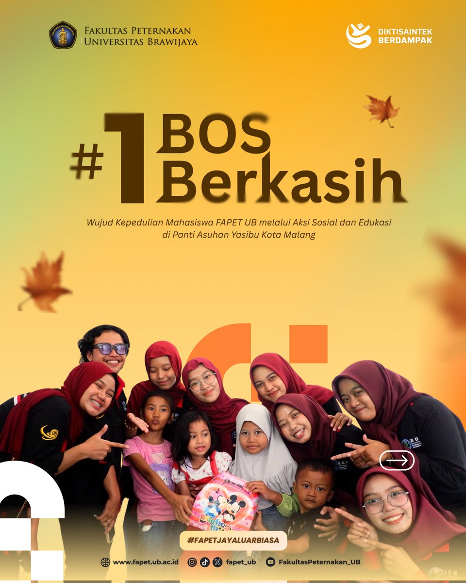 fapet_ub's tweet photo. [ #1 BOS BERKASIH: AKSI BERBAGI DAN PEDULI KASIH]

Selamat pagi sob!
Kali ini dengan semangat berbagi dan peduli, UKM BOS Fakultas Peternakan Universitas Brawijaya menyelenggarakan kegiatan sosial BOS BERKASIH 1 pada Minggu, 13 April 2025 di Panti Asuhan Yasibu, Malang.🥰 https://t.co/TRF6KrTquA