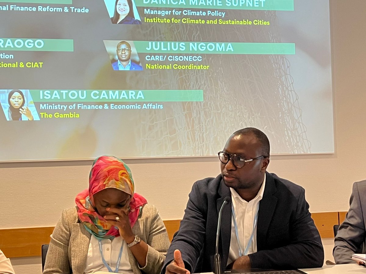 cisonecc_malawi's tweet photo. Through the InsuResilience MAPs project, CISONECC is influencing key climate policies in Malawi — from NDCs to the DRM Act (2023).
At #SB62_MCII, @juliusngoma called for stronger support to make #CDRFI work.
#InclusiveClimateFinance #GlobalShield #Malawi https://t.co/OEfj9vDNQ5