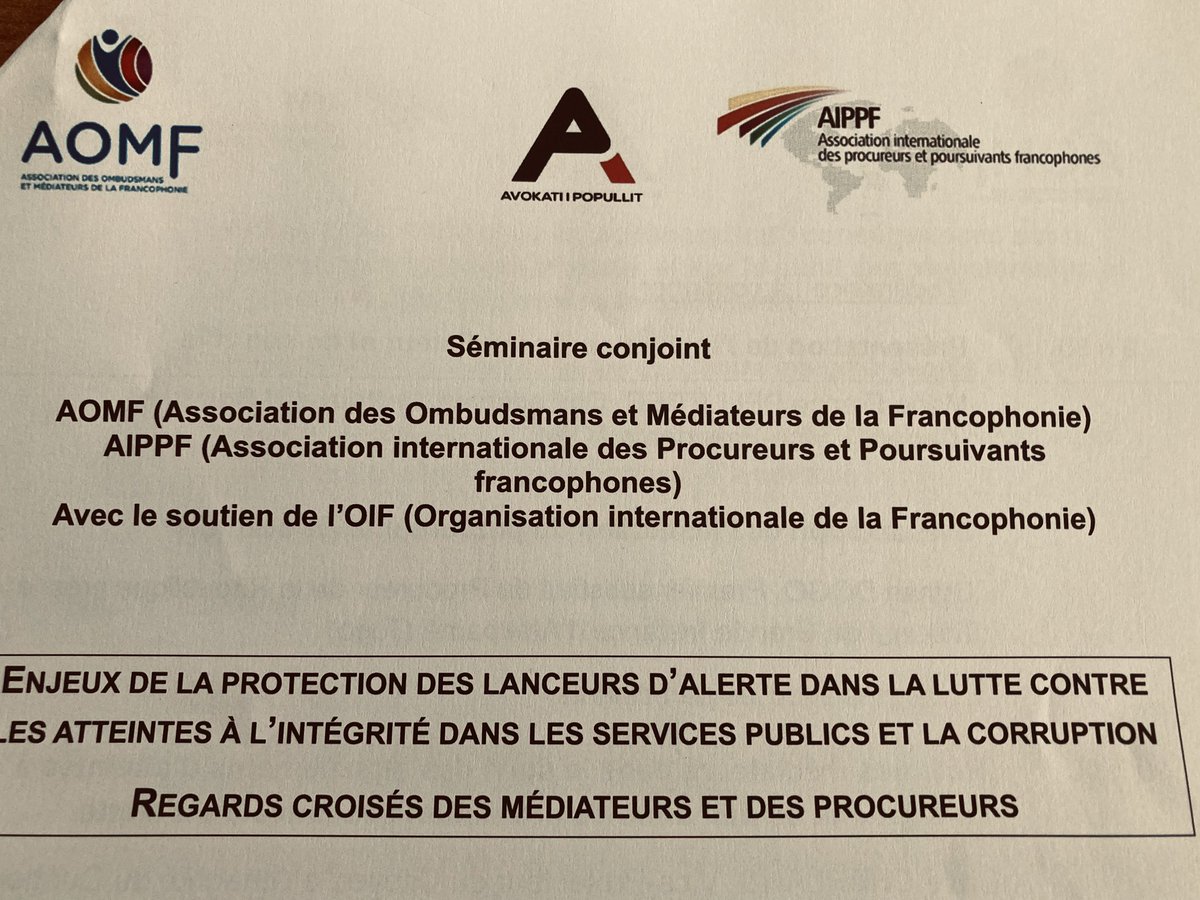 Ambassadrice Catherine Suard (@catherinesuard) on Twitter photo 👏🏻 25 ans de l’institution #AvocatduPeuple de la République 🇦🇱
Plaisir de rencontrer Gilles Charbonnier, avocat général <a href="/Courdecassation/">Cour de cassation</a> 🇫🇷 Prdt #AIPPF et Cécile Barrois de Sarigny, adjointe <a href="/Defenseurdroits/">Défenseur des droits</a> 🇫🇷 Rep #AOMF intervenants au Séminaire <a href="/OIFrancophonie/">La Francophonie</a> #LanceursAlerte 👏🏻 25 ans de l’institution #AvocatduPeuple de la République 🇦🇱
Plaisir de rencontrer Gilles Charbonnier, avocat général <a href="/Courdecassation/">Cour de cassation</a> 🇫🇷 Prdt #AIPPF et Cécile Barrois de Sarigny, adjointe <a href="/Defenseurdroits/">Défenseur des droits</a> 🇫🇷 Rep #AOMF intervenants au Séminaire <a href="/OIFrancophonie/">La Francophonie</a> #LanceursAlerte