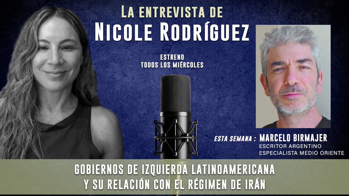 No se pierdan La Entrevista de Nicole Rodriguez hoy sobre lazos y relaciones de la izquierda latinoamericana con gob fundamentalista d Irán. Rev islamica y Rev Bolivariana, narcotráfico, financiamiento, y más!  con el analista argentino Marcelo Birmajer. youtu.be/hln8ThazDCU
