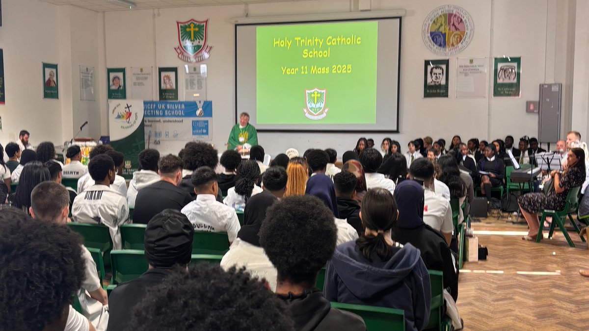 A beautiful and emotional Year 11 Leavers Mass this morning 🙏 A time to reflect, give thanks, and look ahead with hope. 'For I know the plans I have for you,' declares the Lord. 💙✨ #LeaversMass #ClassOf2025