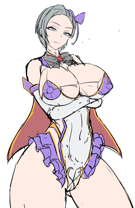 新しい服を着てご満悦な熟女騎士アイスローズさん(40)のラフ 