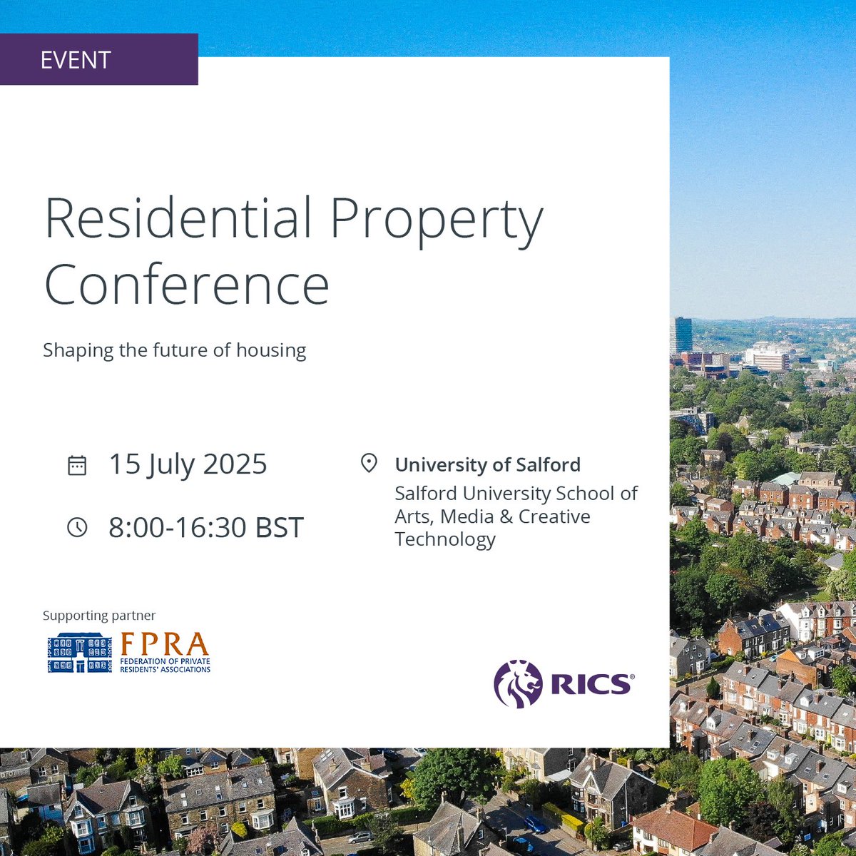 FoPRA (@fopra) on Twitter photo We’re proud to support <a href="/RICSnews/">RICS</a> Residential Property Conference 2025, taking place on Tuesday 15 July at University of Salford <a href="/SalfordUni/">University of Salford</a>
Get timely updates on Leasehold Reform
FPRA members discount available from members website. We’re proud to support <a href="/RICSnews/">RICS</a> Residential Property Conference 2025, taking place on Tuesday 15 July at University of Salford <a href="/SalfordUni/">University of Salford</a>
Get timely updates on Leasehold Reform
FPRA members discount available from members website.