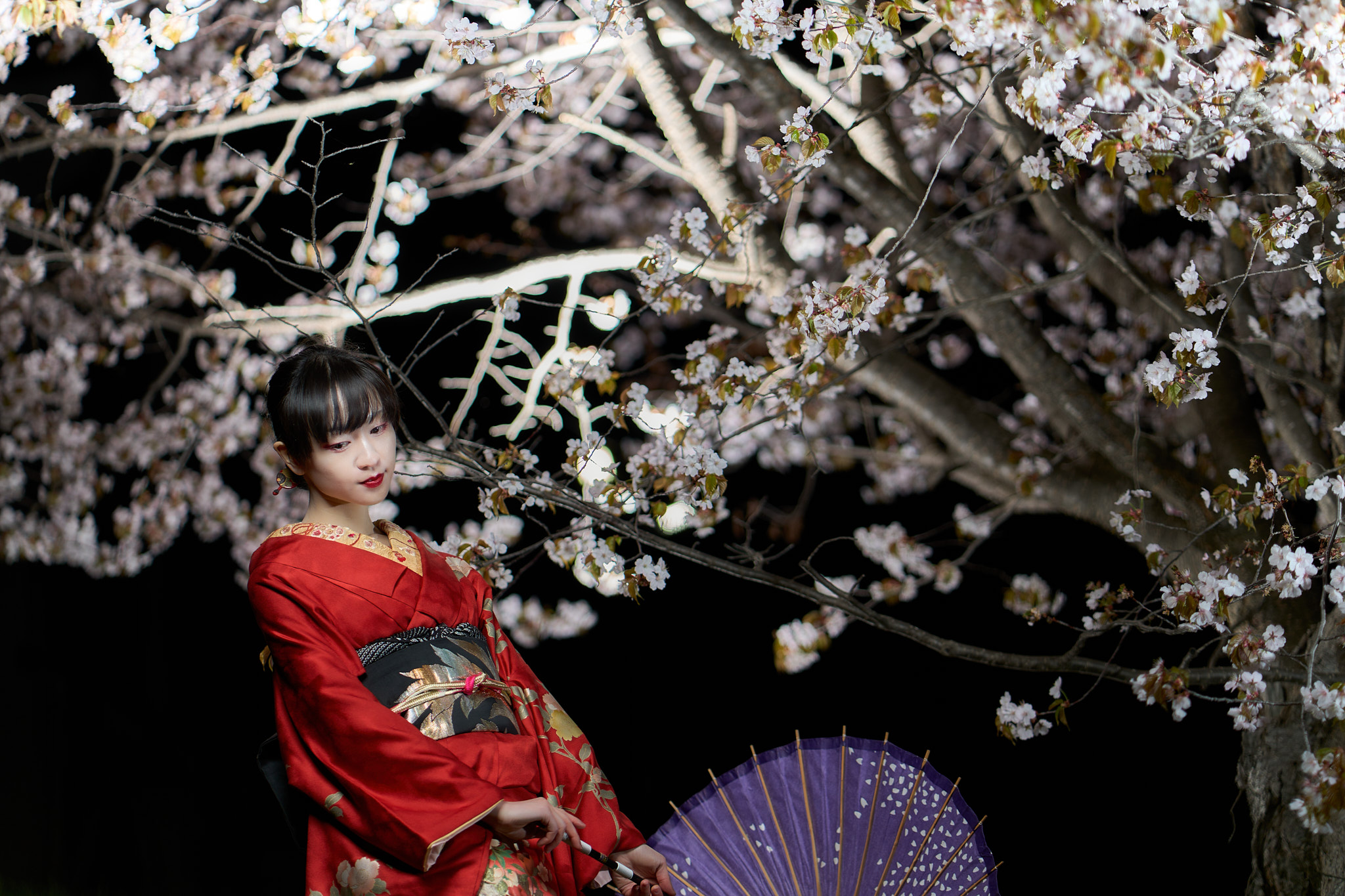 山口小夜 『花』 真作 サイズSM号 額縁K-83