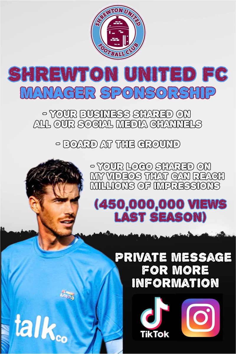 Sponsorship for new season - <a href="/ShrewtonUnited/">ShrewtonUnited</a> 🟣