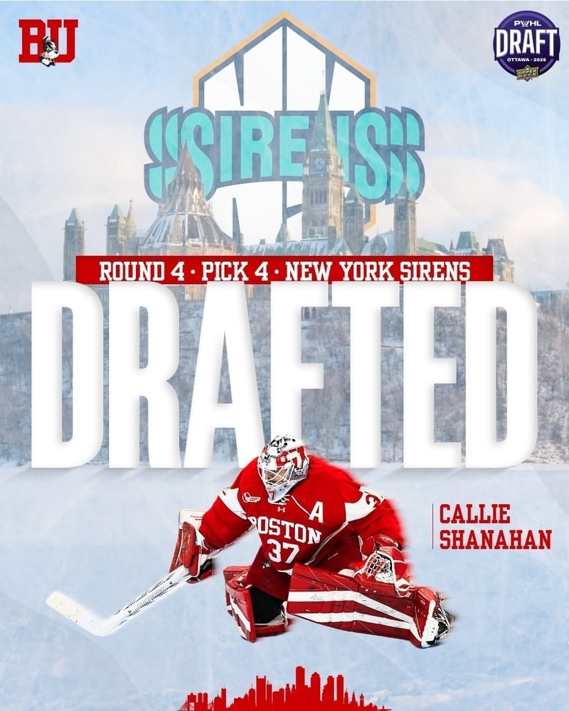 Alumni Alert! Congratulations to Alumni Callie Shanahan on being drafted by the NY Sirens in the Professional Women's Hockey League 4th round! ##onceaneaglealwaysaneagle