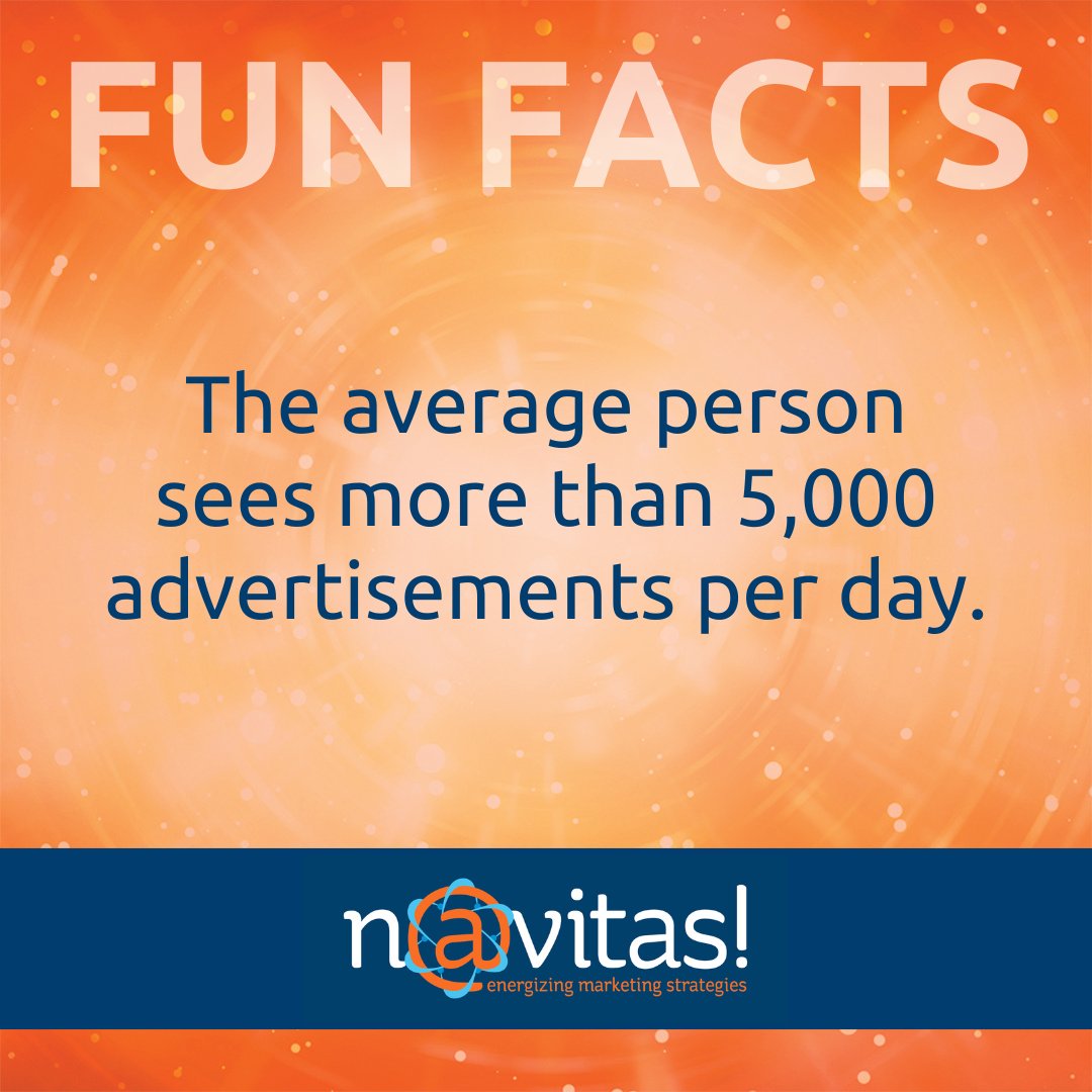 That's a lot to remember! What's the most memorable advertising you can think of? ⬇️⬇️ #advertising #funfacts #wednesdaywisdom #wisdom #navitasmarketing