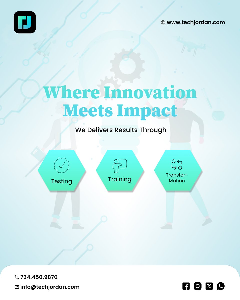 TechjordanLLC's tweet image. Innovation that drives measurable impact.
At Tech Jordan, we deliver results through expert Testing, professional Training, and strategic Transformation.
Let’s build smarter solutions—together.
#MichiganBusiness #TechSolutionsUSA