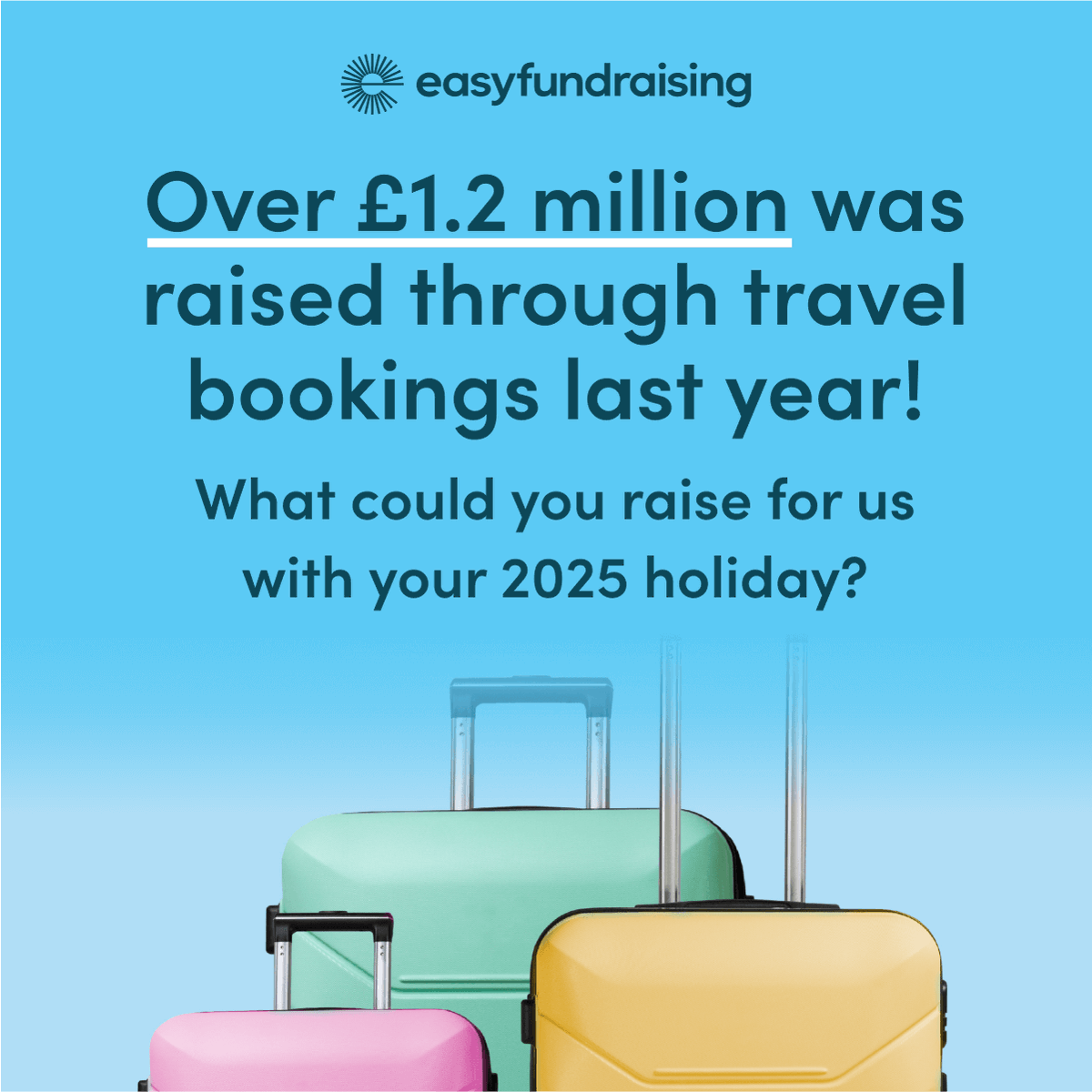 🌴 Thinking about booking a summer holiday? TUI, Booking.com, Haven Holidays, Expedia, loveholidays &amp; 1,000s more work with easyfundraising so our charity can receive a free donation when you book!

To find out more, visit ⤵
bit.ly/4ln8Qow