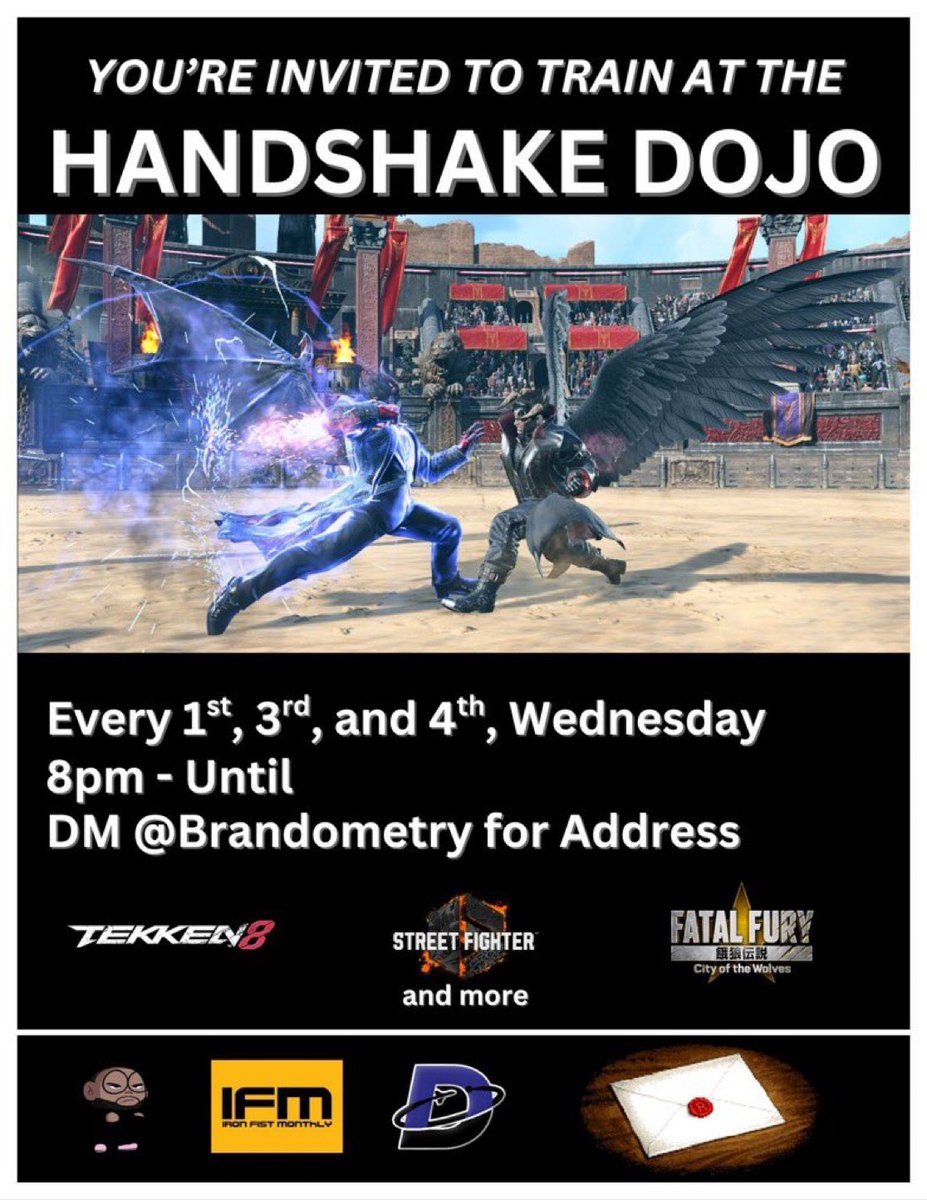 The handshake dojo is back!

Tonight, June 25th, 2025. 

8pm - until whenever!

Hit me up with any questions!

Official graphic by <a href="/lockedinDJ/">DJ</a> !