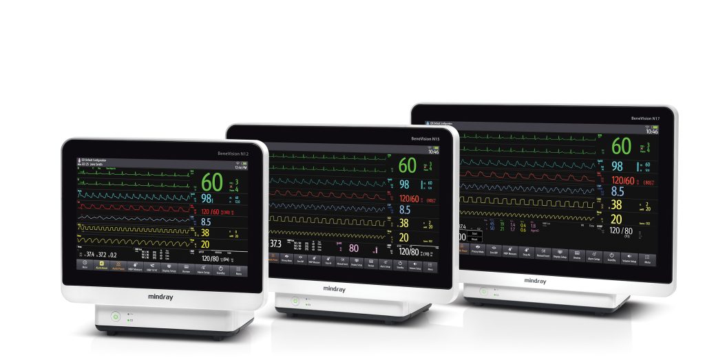 See more with ease

With state-of-the-art screen technology, BeneVision N Series patient monitors deliver clear, multi-colour, wide-format displays to capture and review information at a glance. With multi-touch operation, users can easily control the monitor and review and react