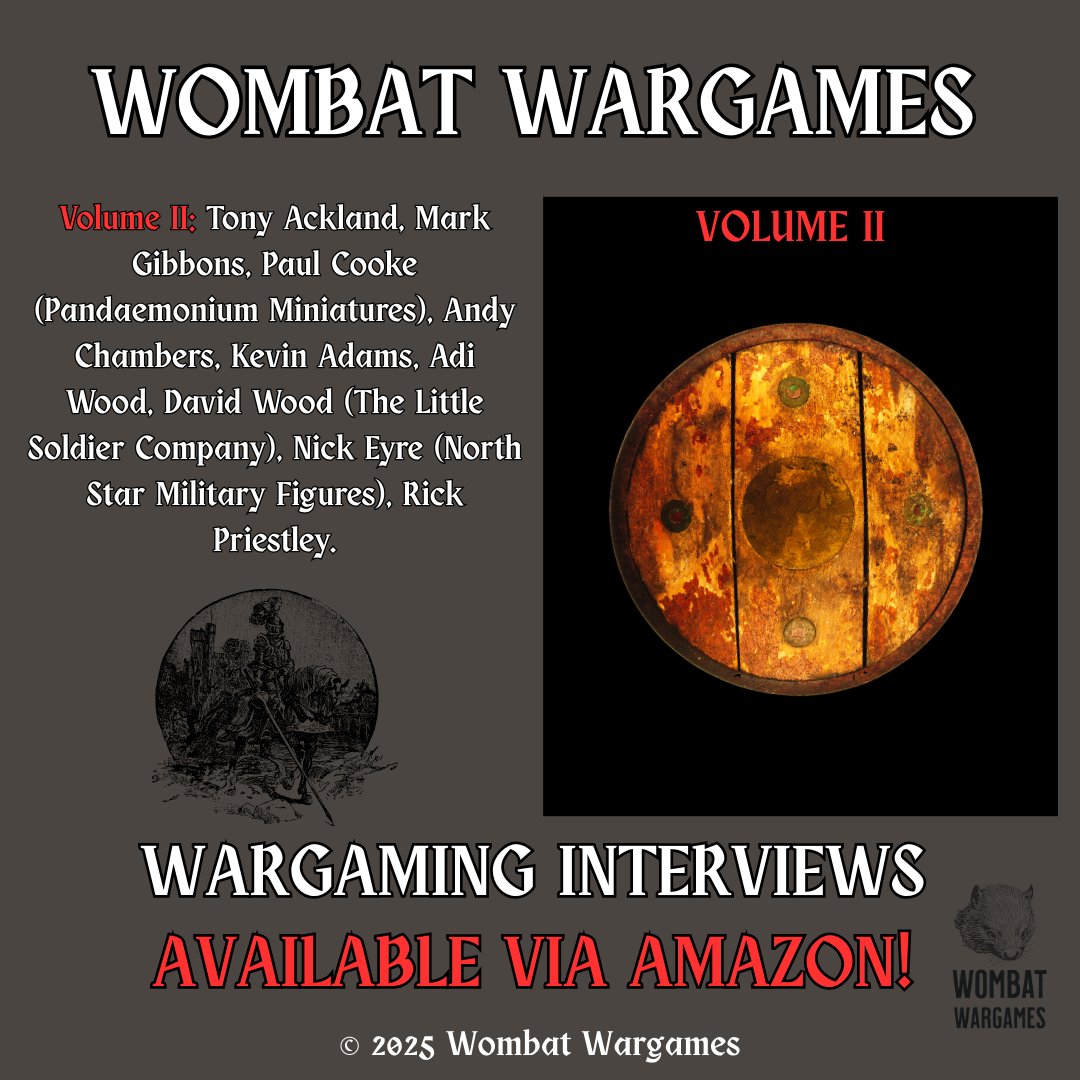 wombatwargames's tweet photo. Wargaming Interviews: Volume II, the second book in our unique series.
Amazon. co. uk: https://t.co/Zq5nx4LJNy
Amazon. com: https://t.co/MJVRoxL4AS
Wombat Wargames: https://t.co/nVjPHiVDPZ
#wombatwargames #shadowsofcentralis #shadowsofcentralismonthlymagazine https://t.co/uWfFgQxunq