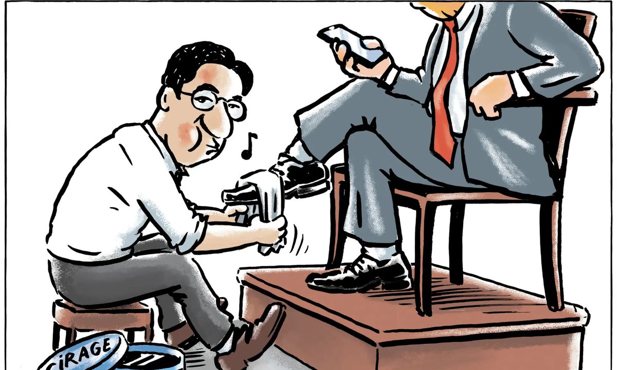Schuhwichse, ultra-glänzend mit 5 Prozent des BIP. Das neue Cartoon von Bénédicte auf #infosperber: infosperber.ch/politik/genera…