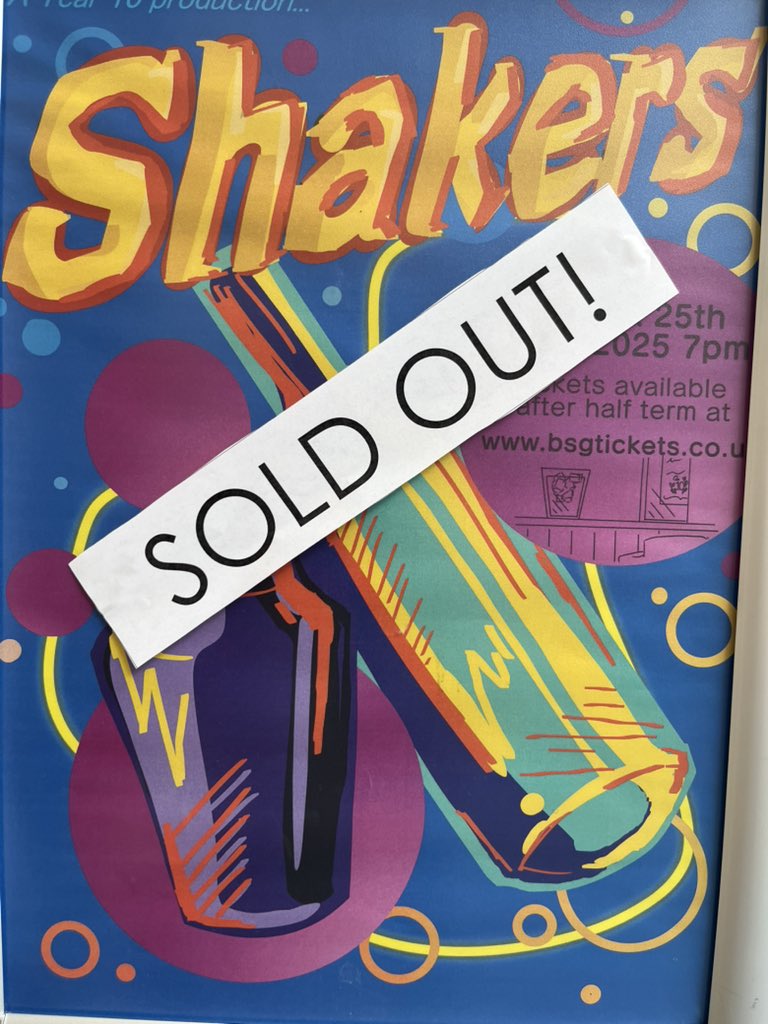 BSG Performing Arts (@bsgperform) on Twitter photo We are now sold out for tonight’s performance of ‘Shakers’! Thank you to our last minute ticket purchasers. Break a leg girls 🎭🍾🤩 #wearebsg <a href="/BSGupdate/">Bournemouth School for Girls</a> We are now sold out for tonight’s performance of ‘Shakers’! Thank you to our last minute ticket purchasers. Break a leg girls 🎭🍾🤩 #wearebsg <a href="/BSGupdate/">Bournemouth School for Girls</a>