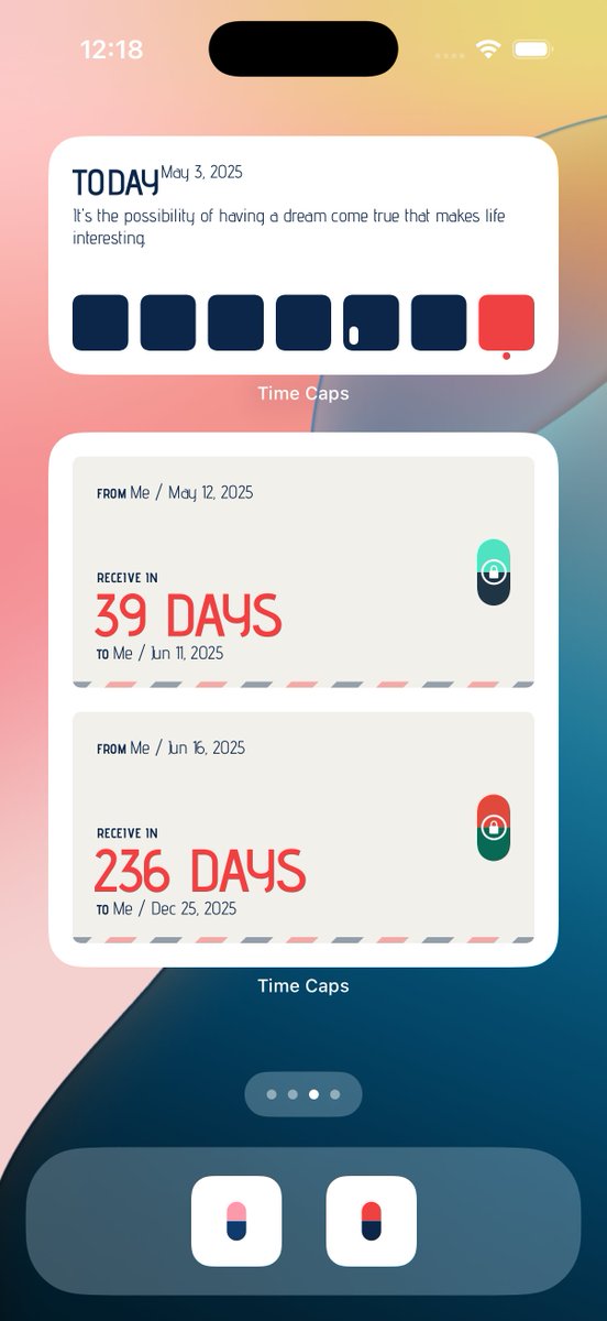 TimeCaps_App's tweet image. Meet lovely widgets with Time Caps 3.2 🗓️

(although it's actually released 10 days ago and it's already 3.3 now)