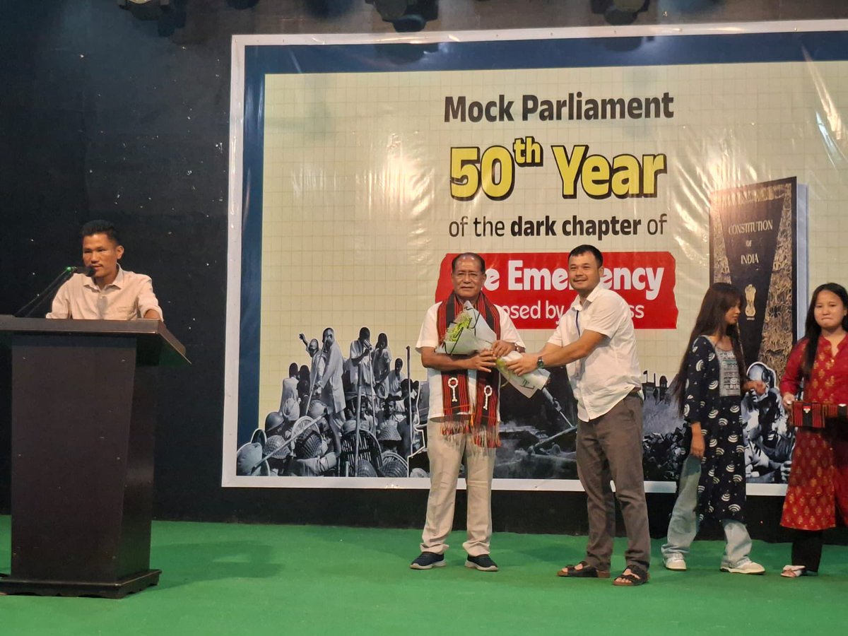 BJYM is organising Mock Parliaments across the country to mark 50 years of Emergency as Darkest Chapter of India's Democracy. 
Glimpses from the state of Nagaland.
<a href="/Tejasvi_Surya/">Tejasvi Surya</a>
<a href="/arvinddamani/">Arvind B Damani</a>