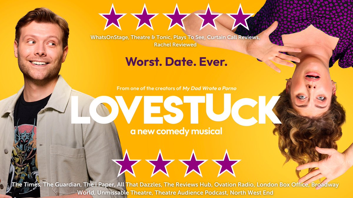 Mayor of London's Culture team (@ldn_culture) on Twitter photo Check out this this brand-new British comedy musical
<a href="/stratfordeast/">Stratford East</a>✨
Lovestuck charts the hilarious, humiliating and all too relatable quest for our happy ever after..
On until July 12!
bit.ly/MOL_Lovestuck Check out this this brand-new British comedy musical
<a href="/stratfordeast/">Stratford East</a>✨
Lovestuck charts the hilarious, humiliating and all too relatable quest for our happy ever after..
On until July 12!
bit.ly/MOL_Lovestuck