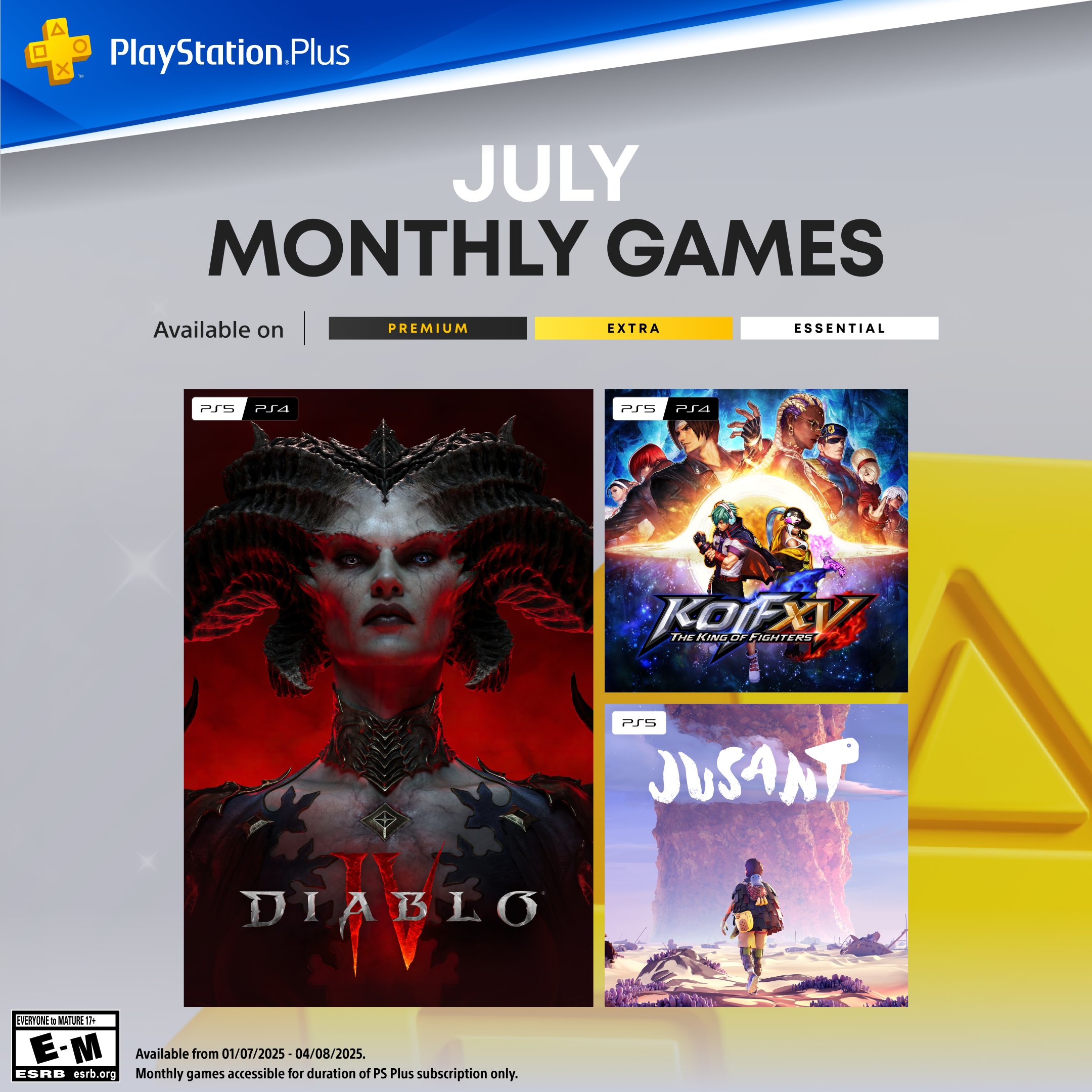 Game library varies over time, country/region and plan. PS Plus is subject to a recurring subscription fee taken automatically until cancellation. Terms apply: play.st/psplus-usageterms