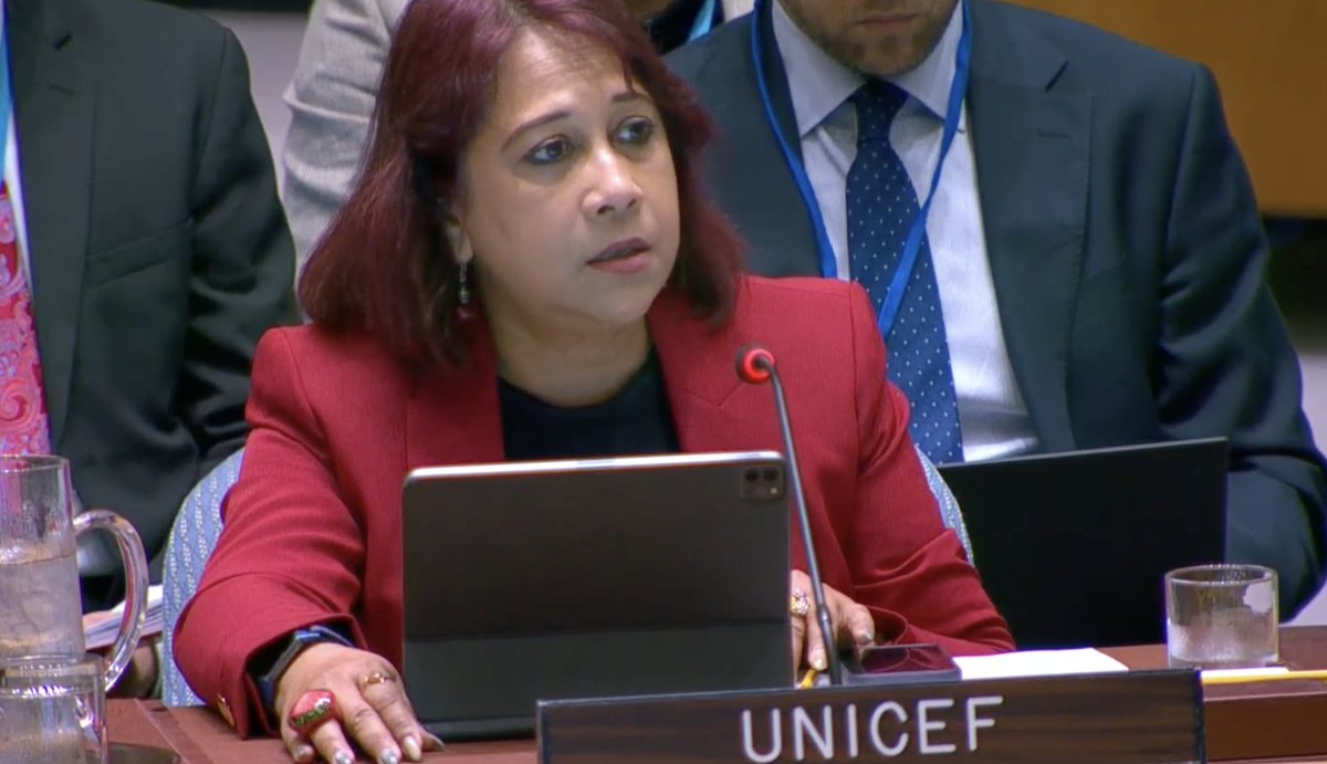 Watchlist (@1612watchlist) on Twitter photo <a href="/childreninwar/">Children and Armed Conflict 📍 #ProveItMatters</a> <a href="/ShSenGupta/">Sheema SenGupta</a>, Director of Child Protection and Migration <a href="/UNICEF/">UNICEF</a> discusses the plight of #children in armed conflict. Concludes with the following recommendations:
- Demand all parties to conflict respect #IHL & end grave violations, incl. signing & fully implementing action <a href="/childreninwar/">Children and Armed Conflict 📍 #ProveItMatters</a> <a href="/ShSenGupta/">Sheema SenGupta</a>, Director of Child Protection and Migration <a href="/UNICEF/">UNICEF</a> discusses the plight of #children in armed conflict. Concludes with the following recommendations:
- Demand all parties to conflict respect #IHL & end grave violations, incl. signing & fully implementing action