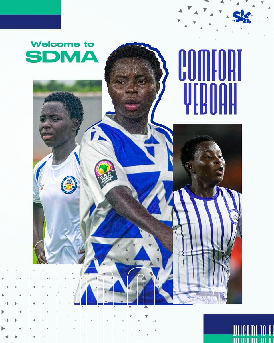 We’re delighted to welcome <a href="/Comfort__Yeboah/">Comfort Yeboah</a> to the Sika Digital Marketing Agency family! 🙌

An exceptional right back from <a href="/ampem_fc/">Ampem Darkoa Ladies FC</a>, she brings great energy and talent to the team.

Excited for what’s ahead!

#WeBrandTheAthlete #SDMA #CY13