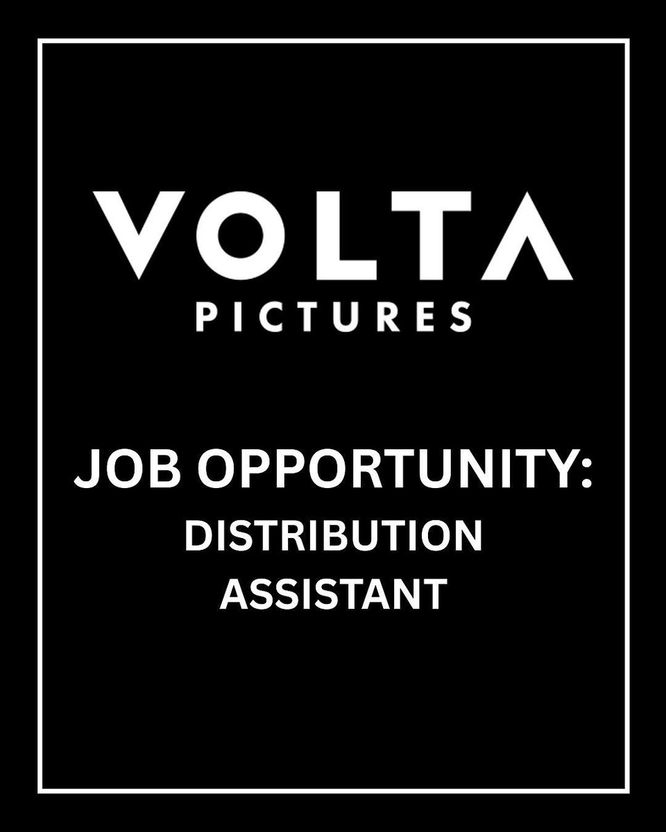 VoltaPictures's tweet image. Come work with us! We are looking for a Distribution Assistant to join our team, visit our website for further information: voltapictures.ie/careers
#jobfairy #jobsearch