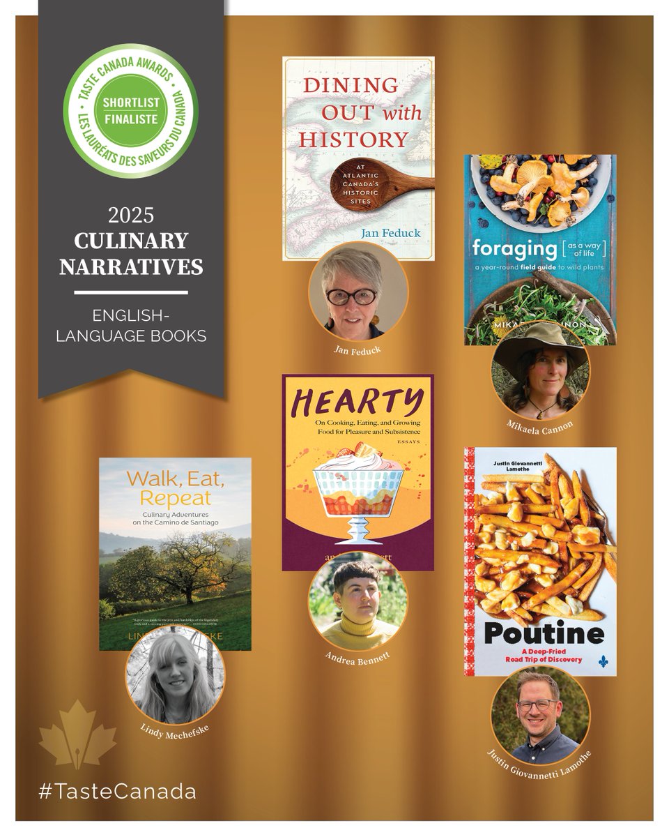 Taste Canada🇨🇦 (@tastecanada) on Twitter photo Introducing the 2025 #TasteCanada Awards shortlist in the Culinary Narratives, English category! <a href="/JFeduck/">Jan Feduck</a> <a href="/FitzWhits/">Fitzhenry&Whiteside</a> <a href="/NewSocietyPub/">newsocietypub</a> <a href="/ecwpress/">ECW Press</a> <a href="/goose_lane/">Goose Lane Editions</a>
🔗 Click here to see the full list: l8r.it/NvKH
#canadiancookbooks #cookbooks Introducing the 2025 #TasteCanada Awards shortlist in the Culinary Narratives, English category! <a href="/JFeduck/">Jan Feduck</a> <a href="/FitzWhits/">Fitzhenry&Whiteside</a> <a href="/NewSocietyPub/">newsocietypub</a> <a href="/ecwpress/">ECW Press</a> <a href="/goose_lane/">Goose Lane Editions</a>
🔗 Click here to see the full list: l8r.it/NvKH
#canadiancookbooks #cookbooks