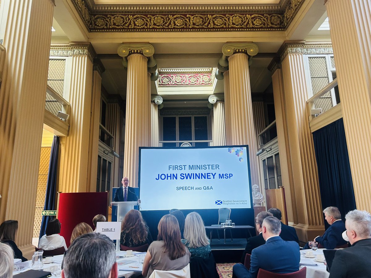 🚀 of <a href="/scotgov/">Scottish Government</a> Whole Family Support strategy <a href="/EdinburghUni/">The University of Edinburgh</a> it was great to hear <a href="/JohnSwinney/">John Swinney</a>’s ambition to combat child poverty &amp; reform public services with urgency. for me Martin Calder, 17 modern apprentice <a href="/southayrshire/">South Ayrshire Council</a> reading his poem “Too Many Professionals” said it all.