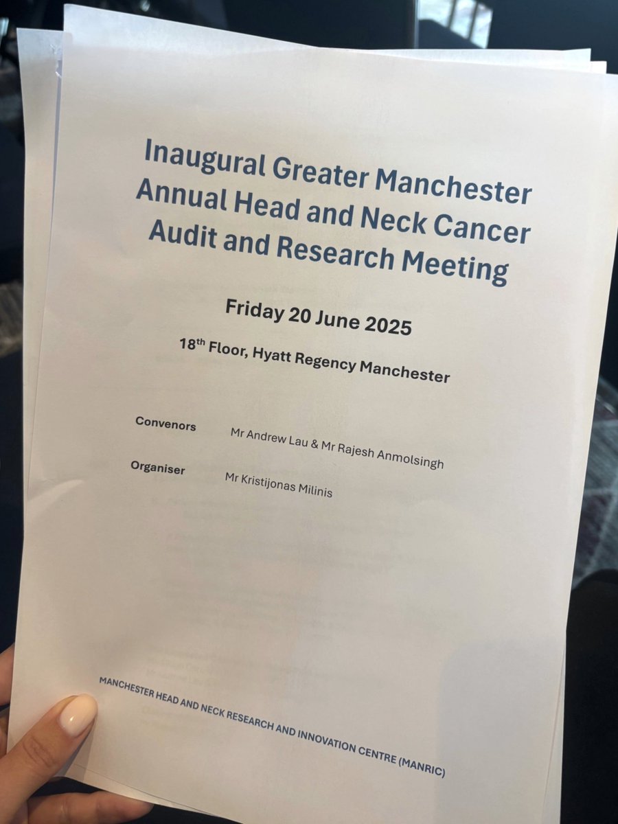 Sian_Dobbs's tweet image. Fantastic day spent at the Greater Manchester Head &amp;amp; Neck Research Meeting. I had a great time discussing the Manchester Salivary Gland research programme and learning about research activity across the region. #MANchesterheadandneckResearchandInnovationCentre #MANRIC