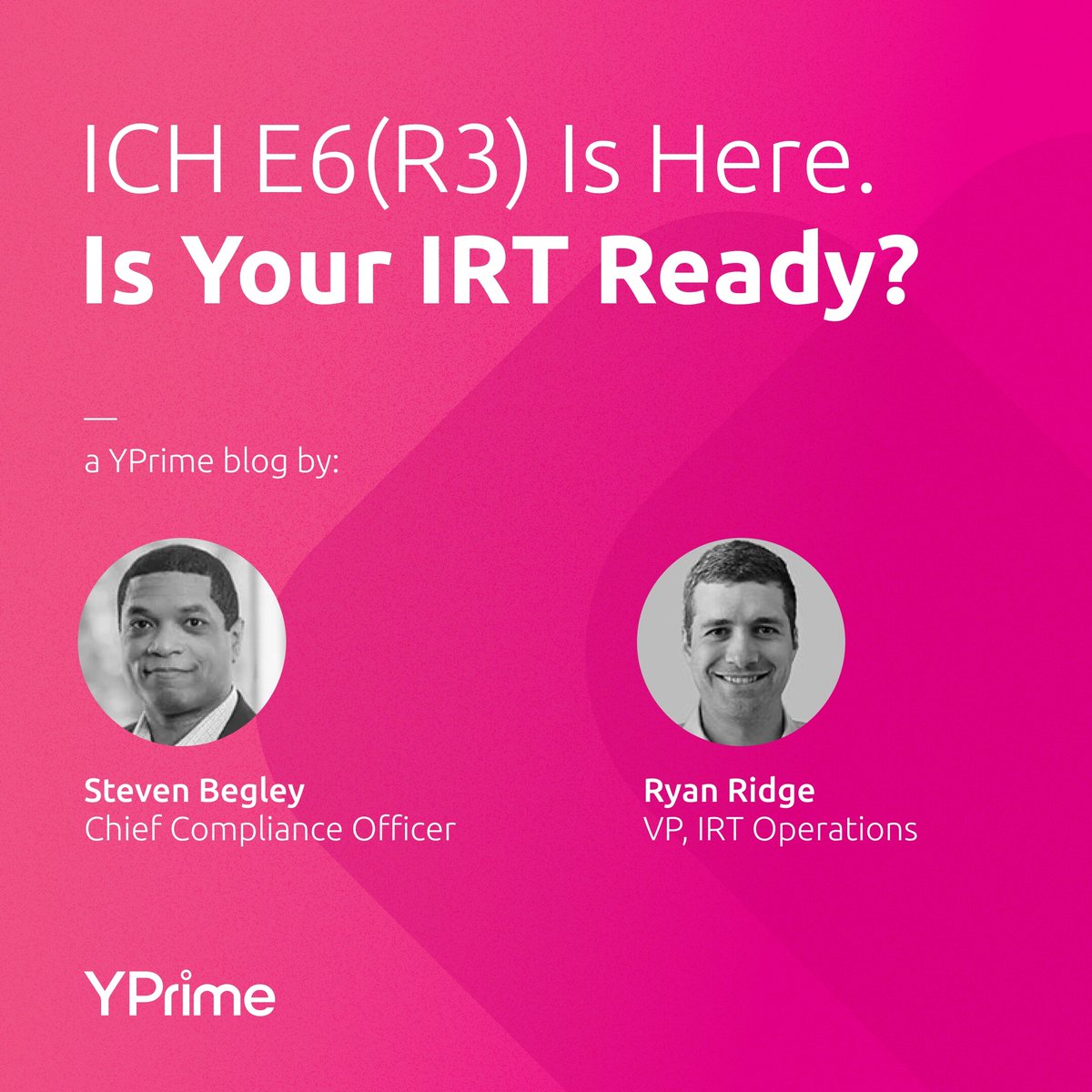 The new ICH E6(R3) guidelines raise the bar for Good Clinical Practice—and for supporting technologies. As trials grow more complex, your IRT system must do more than IRT solutions of the past. Learn how YPrime IRT is leading the change: hubs.ly/Q03t9kP60
#IRT #ICH #GCP
