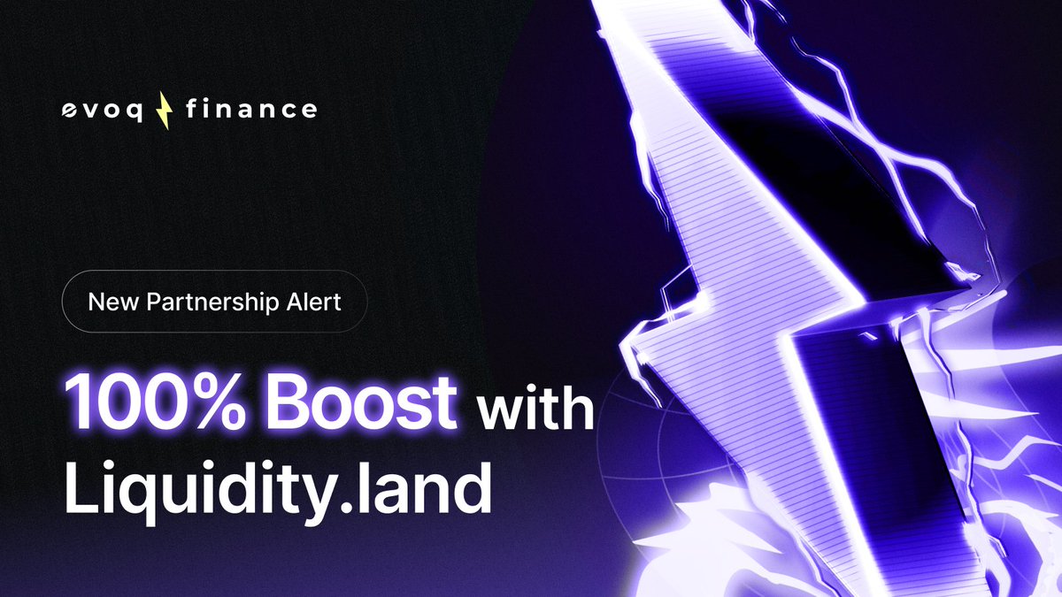 Evoqā” (@evoq_finance) on Twitter photo Weāre thrilled to announce our new partnership with <a href="/Liquidity_Land/">Liquidity.Land</a>!
Deposit through Liquidity.land and you can instantly get a +100% points boostā”
Deposit now šĀ app.liquidity.land/project/Evoq Weāre thrilled to announce our new partnership with <a href="/Liquidity_Land/">Liquidity.Land</a>!
Deposit through Liquidity.land and you can instantly get a +100% points boostā”
Deposit now šĀ app.liquidity.land/project/Evoq