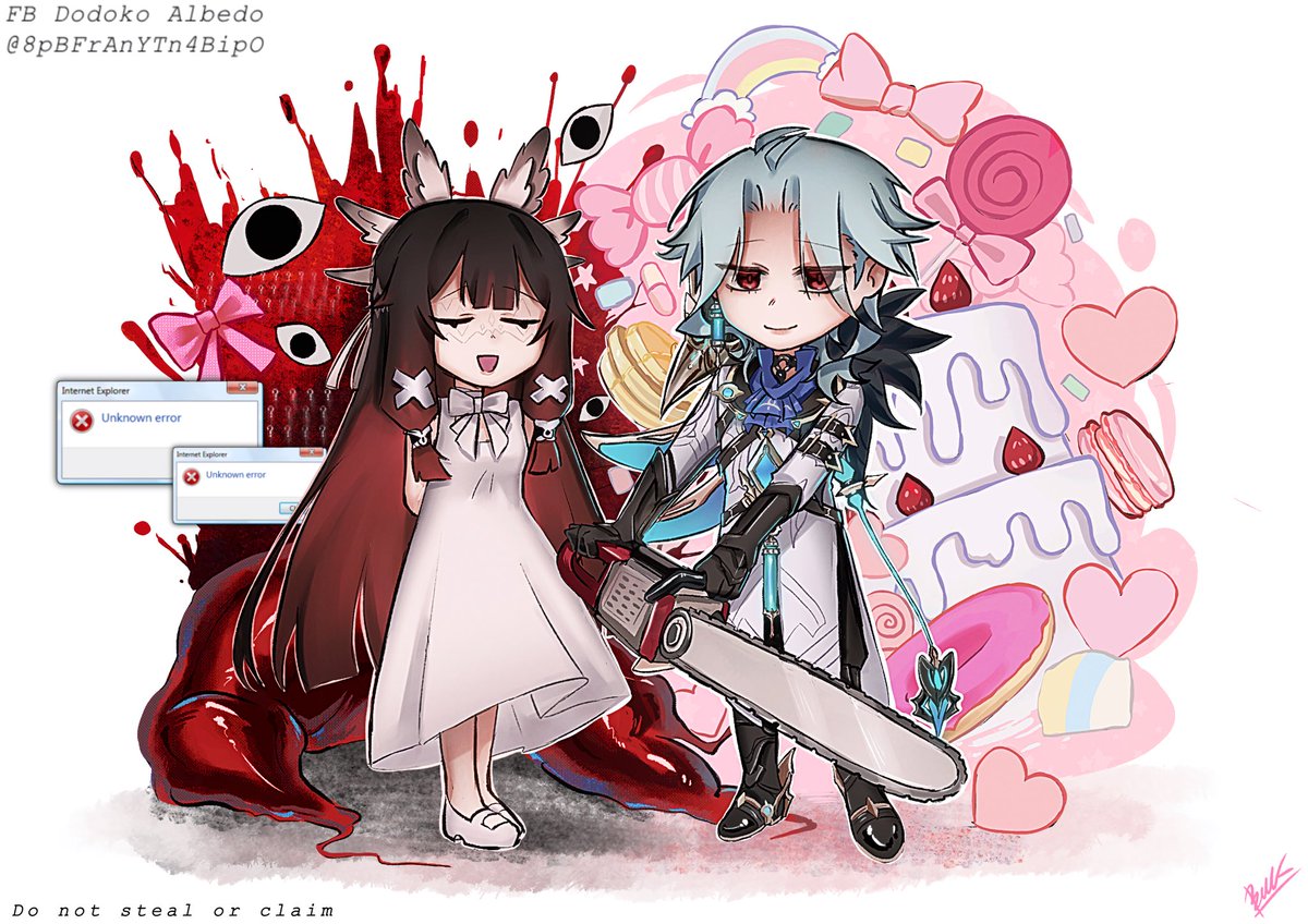 8pBFrAnYTn4BipO's tweet image. ⚠️🩸🍰
#Columbina #dottore