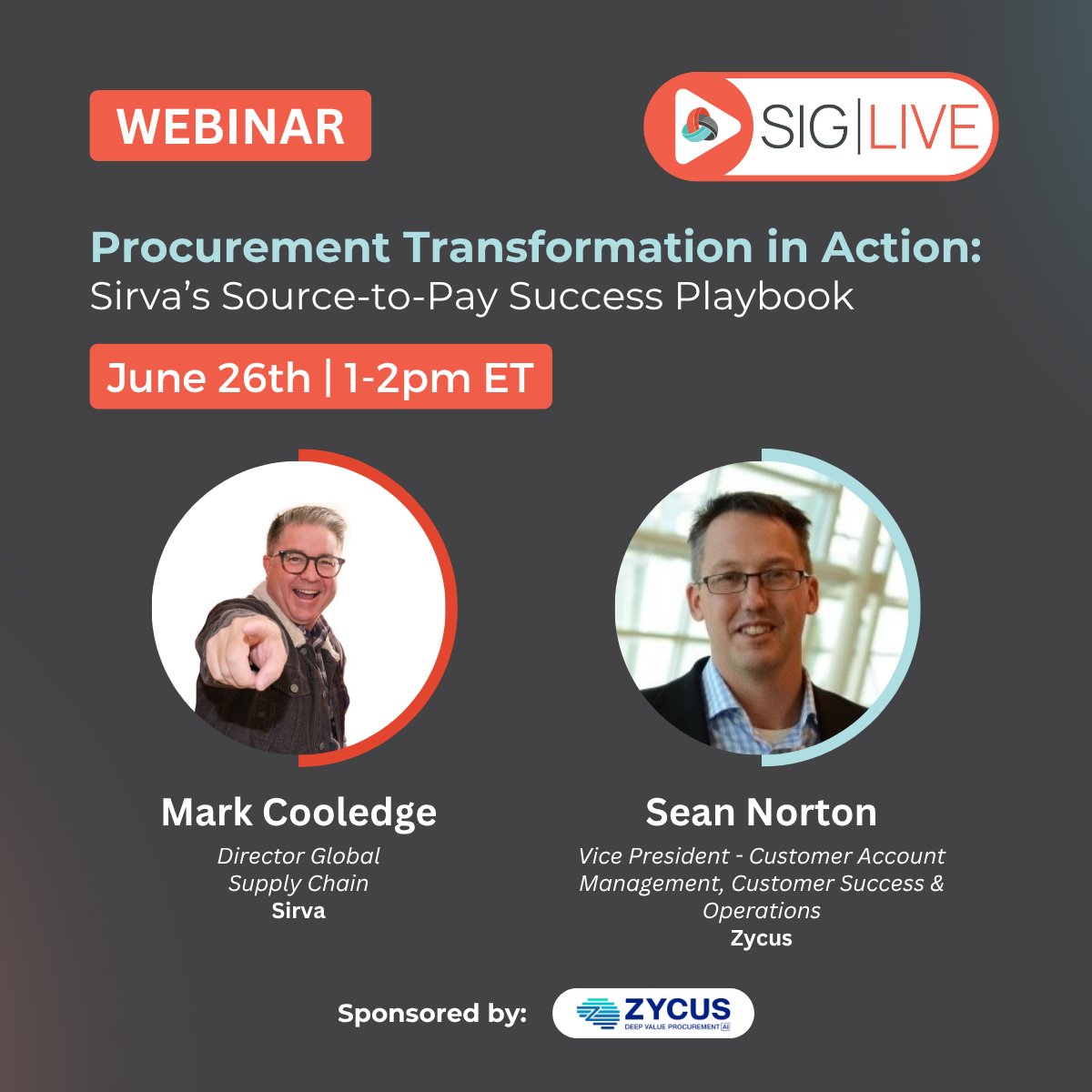 🚨 Tomorrow: Learn how <a href="/sirvaworldwide/">Sirva</a> turned procurement into a strategic growth engine.

Get insights on S2P agility, global transformation, and AI in action.

📅 June 26 | 1–2pm ET
🔗 go.sig.org/webinar-zycus-…
#Procurement #AI #SourcetoPay #Webinar