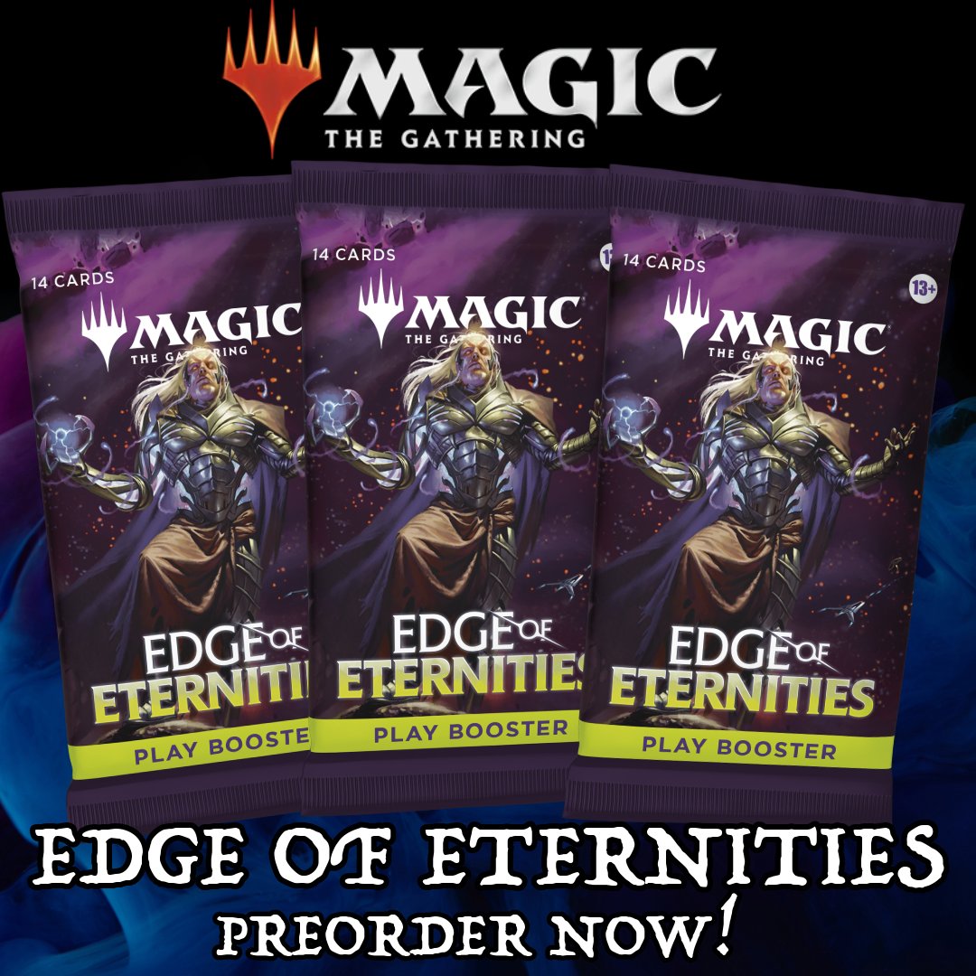 kevinshobbyshop's tweet photo. Preorder Magic: The Gathering Edge of Eternities from Kevin's Hobby Shop now! 

https://t.co/2Dx9jeqYQy

#Kamppi #Helsinki #Pokemon #Pokemoncards #hobbyshop #videogames #Yuhgio #MagictheGathering #DND #DungeonsandDragons #nerd https://t.co/RlrixwoD79