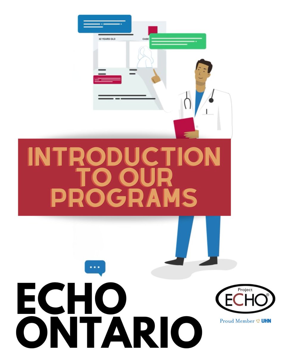 ECHO launched in Ontario in 2014. There are more than 330 ECHO hubs in 37 countries, including USA, UK and Australia. What is Project ECHO? Learn more from our video! youtu.be/_LHU_hv3W-ox. Register here: uhn.echoontario.ca/Register
