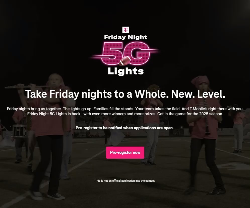 Small towns, big dreams! 📣 T-Mobile's Friday Night 5G Lights empowers high school football programs by transforming fields with 5G connectivity, new turf, scoreboards &amp; more! Pre-register here: t-mobile.com/brand/friday-n…

#WyDeptEd #WyoEdChat #TMobileFN5GLights #SmallTownStrong