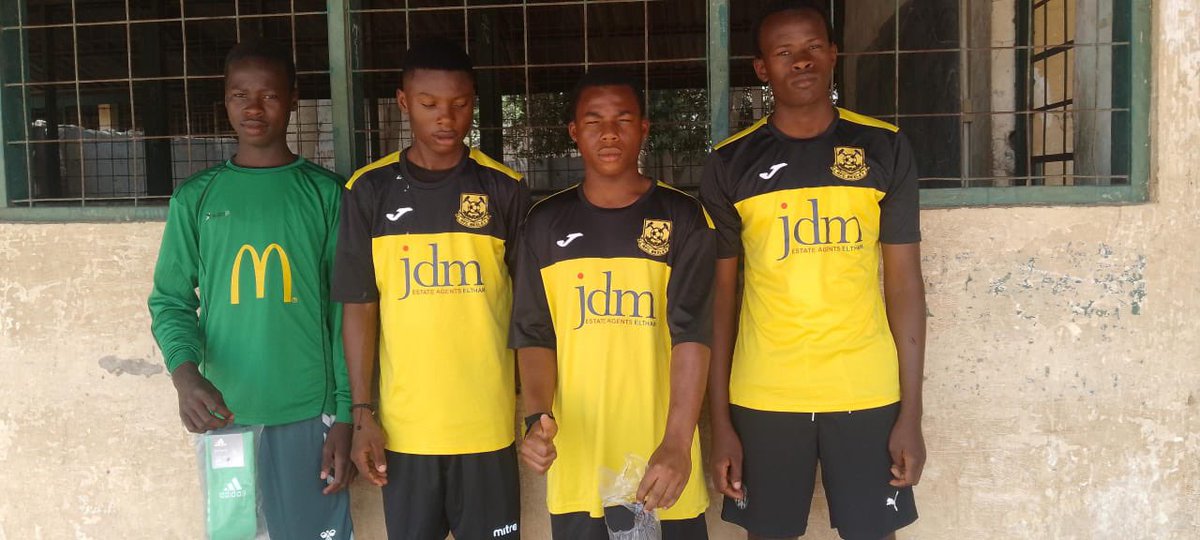 KitAid's tweet image. Many thanks to @LGCEaglesFC for another donation of kit and here are some photos just in from The Gambia with players from the wonderfully named “CashMoney Football Academy”!
@HertfordshireFA