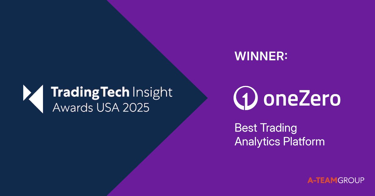 We were honored to be named Best Trading Analytics Platform in the TradingTech Insight USA Awards 2025 by the A-Team Group! Read the announcement here: onezero.com/awards/onezero…