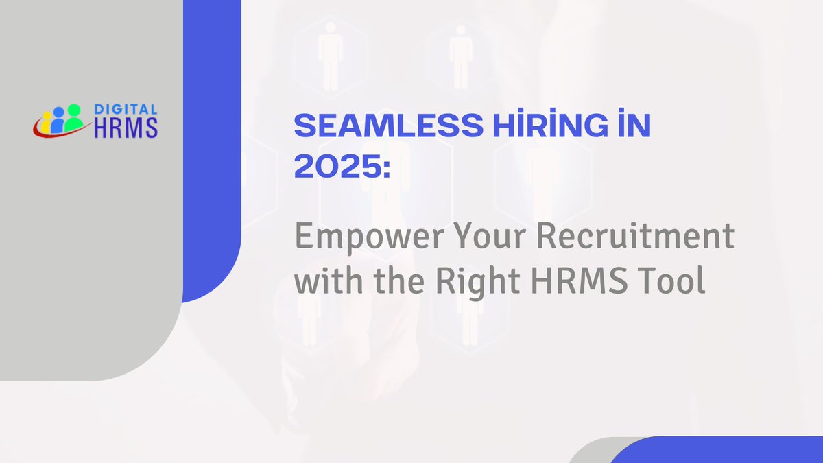 DigitalHRMS's tweet image. Hiring in 2025 demands speed, intelligence, and precision. The right recruitment software empowers HR teams with resume parsing, automation, and seamless onboarding. digitalhrms.com/blogs/enhance-…

#RecruitmentSystem #HRMSRecruitment #DigitalHRMS #ResumeParsingTool #Hiring2025 #DRP